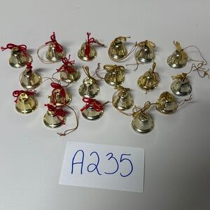 Lot of Vtg Gold & Silver Bell Ornaments